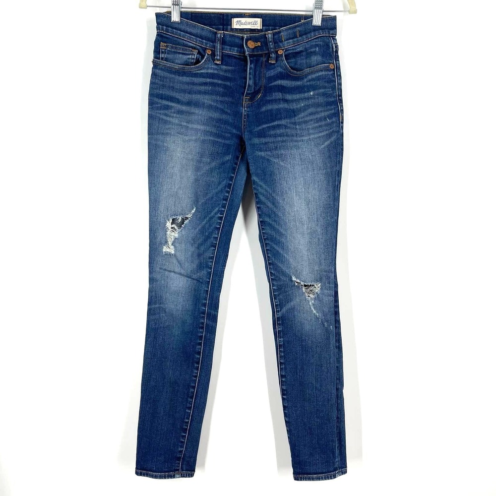 Madewell‎ Skinny Skinny Blue Jeans Distressed Women's Size 26